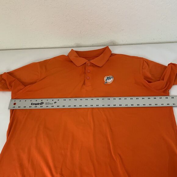 Vintage Miami Dolphins Polo Shirt Antigua 2XL XXL Orange Embroidered Football - Picture 5 of 7